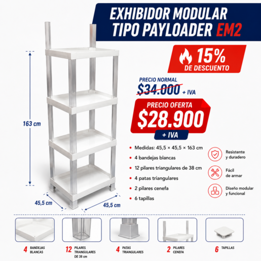 EXHIBIDOR MODULAR TIPO PAYLOADER EM2