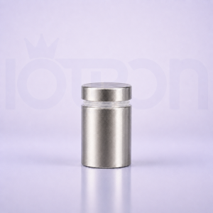 Distanciador 19x30 mm metálico con argollas blancas para acrílico