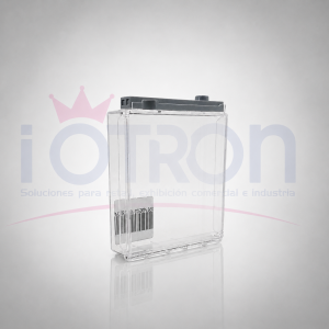 Caja Acrílica Safer 13 para proteger productos de alto valor en supermercados, farmacias y tiendas.