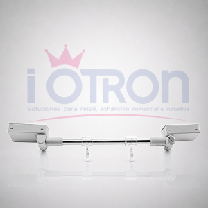 Soporte Magnético Doble para porta precios, señalización y exhibición en superficies metálicas.