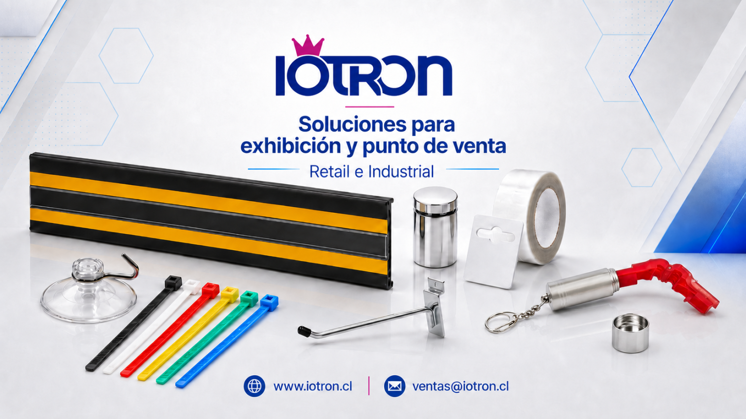 Banner IOTRON soluciones para exhibición y punto de venta retail e industrial