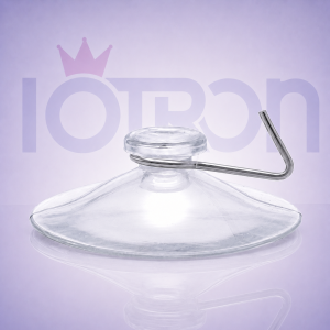 Ventosa con gancho metálico 45 SUC2 transparente para vidrio IOTRON