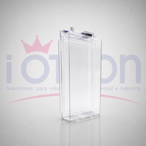 Caja Acrílica Safer 24 transparente para proteger productos planos en retail.