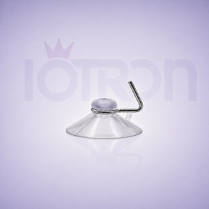 Ventosa con gancho metálico 25 SUC2 transparente para vidrio IOTRON