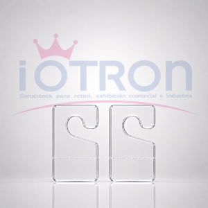 Hang Tab Gancho Strong Prepicado transparente para exhibición de productos IOTRONHang Tab Gancho Strong Prepicado transparente para exhibición de productos IOTRON