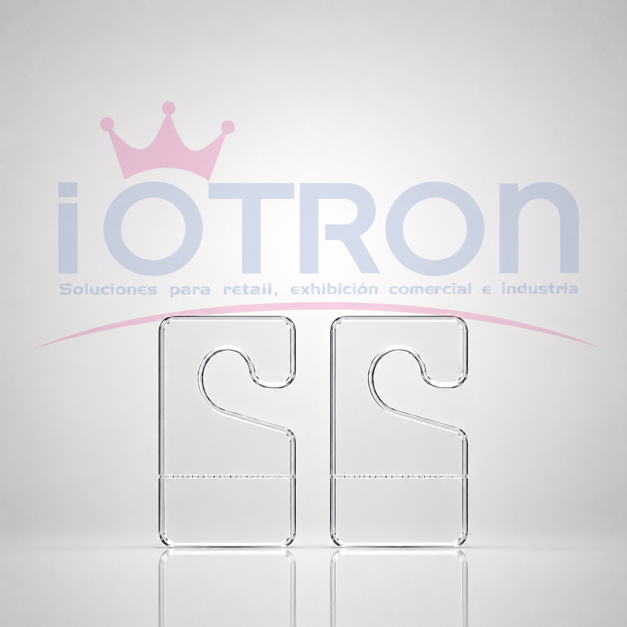 Hang Tab Gancho Grande 6268 transparente para exhibición de productos IOTRON