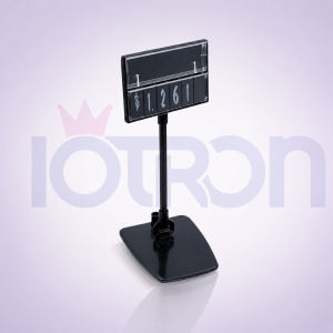 Porta precio visual con base de 200 mm para retail