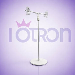 Soporte T con Pinza Acrílica y Varilla Expandible para exhibición de promociones IOTRON