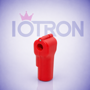 Candado magnético 6mm rojo para gancheras de seguridad