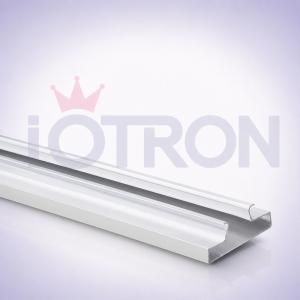 Riel de aluminio para panel ranurado de 1200 mm para exhibición comercial