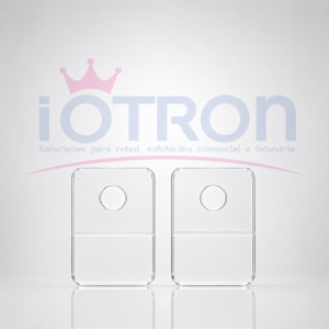 Hang Tab Redondo Grande 9335 transparente para exhibición de productos IOTRON