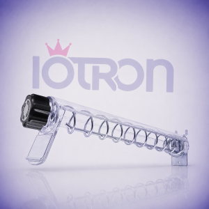 Ganchera Seguridad Espiral 23 cm 7 Posiciones Cubierta Redonda para exhibición de productos IOTRON.
