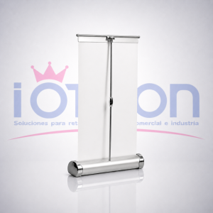 Mini Roller Escritorio A3 de aluminio para publicidad en mostradores y escritorios.