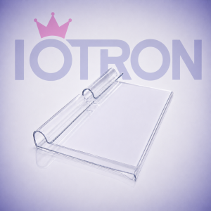 Porta Precio 42x65 mm transparente para ganchera IOTRON.