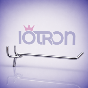 Ganchera Espiga 10 cm para panel perforado IOTRON.