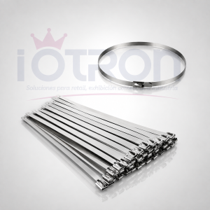 Amarra de acero inoxidable 350x7,9 mm BL100 unidades IOTRON