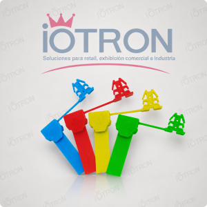Sello Ancla de seguridad en colores azul rojo amarillo y verde para control de productos