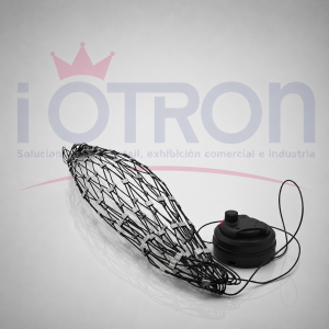 Alarma Spider con malla antirrobo para proteger productos de alto valor en retail.