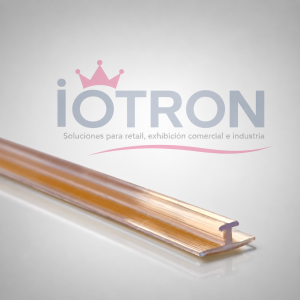 Riel T para sistema Pusher de góndolas y estanterías retail IOTRON
